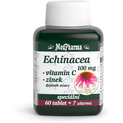 MedPharma Echinacea 100 mg + vitamin C + zinek 67 tablet MedPharma Echinacea 100 mg + vitamin C + zinek 67 tablet