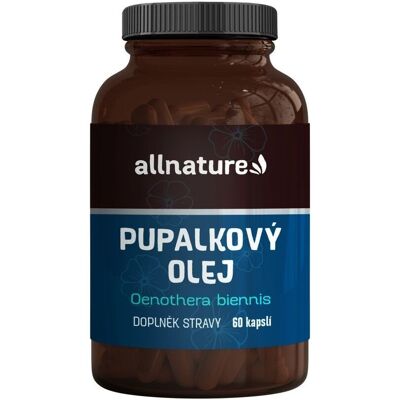 Allnature Pupalkový olej 60 kapslí Allnature Pupalkový olej 60 kapslí