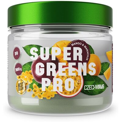 Czech Virus Super Greens Pro V2.0 mango a marakuja 360 g Czech Virus Super Greens Pro V2.0 mango a marakuja 360 g