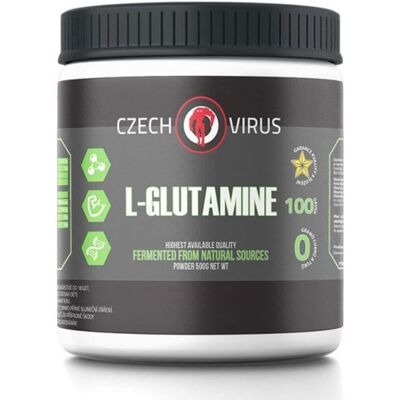 Czech Virus L-Glutamin 500 g - Vegansk, Čistý, Vyšší Kvalita Czech Virus L-Glutamin 500 g - Vegansk, Čistý, Vyšší Kvalita