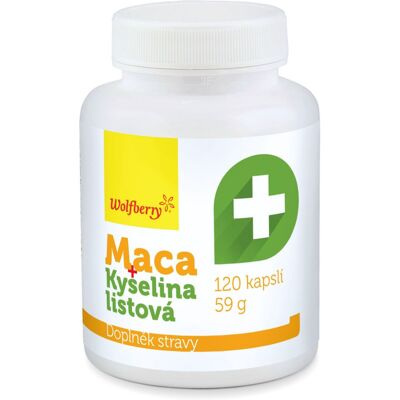Wolfberry Maca extrakt + Kyselina listová 120 kapslí Wolfberry Maca extrakt + Kyselina listová 120 kapslí