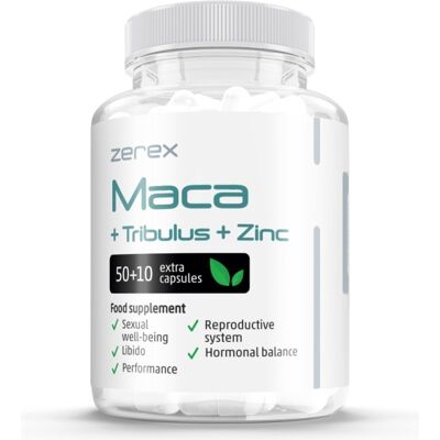 Zerex Maca + Tribullus + Zinc 60 kapslí Zerex Maca + Tribullus + Zinc 60 kapslí