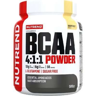 Nutrend BCAA 4:1:1 Prášek - Grapefruit - 500g - Typ prášku Nutrend BCAA 4:1:1 Prášek - Grapefruit - 500g - Typ prášku