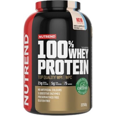 Nutrend Bílkovinný Protein z Sýrovátky Čokoláda Bílá + Kokos 2250g - Proteinový prášek Nutrend Bílkovinný Protein z Sýrovátky Čokoláda Bílá + Kokos 2250g - Proteinový prášek
