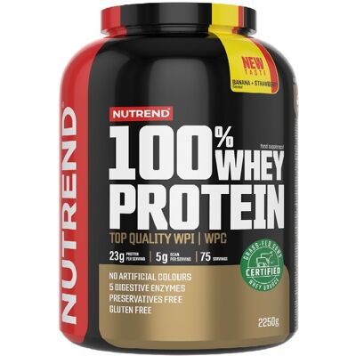 Nutrend Protein ze syrovátky Banán-Jahoda - 2250g - Proteinový prášek Nutrend Protein ze syrovátky Banán-Jahoda - 2250g - Proteinový prášek