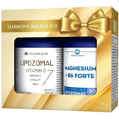 Pharma Activ Magnesium + B6 Forte Lipozomal + Vitamín C 1000 mg Lipozomal 60 tobolek + 60 tobolek Pharma Activ Magnesium + B6 Forte Lipozomal + Vitamín C 1000 mg Lipozomal 60 tobolek + 60 tobolek
