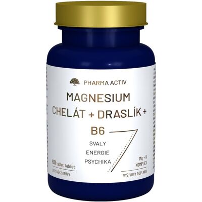 Pharma Activ Magnesium Chelát + Draslík + B6 60 tobolek Pharma Activ Magnesium Chelát + Draslík + B6 60 tobolek