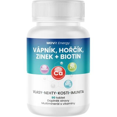 MOVit Energy Vápník Hořčík Zinek Biotin 90 tablet MOVit Energy Vápník Hořčík Zinek Biotin 90 tablet