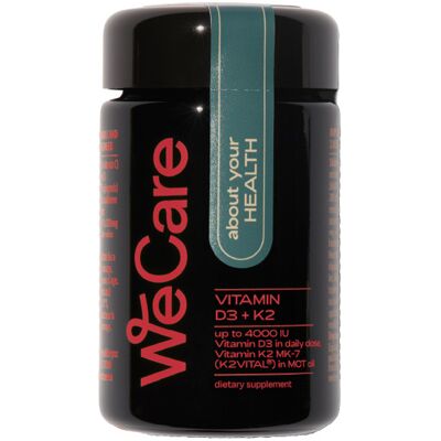 WeCare about your HEALTH vitamin D3+K2 120 kapslí WeCare about your HEALTH vitamin D3+K2 120 kapslí