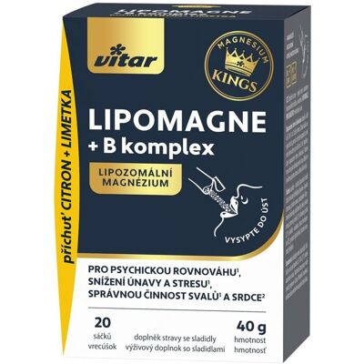 Vitar LIPOMAGNE + B komplex KINGS 20 sáčků Vitar LIPOMAGNE + B komplex KINGS 20 sáčků