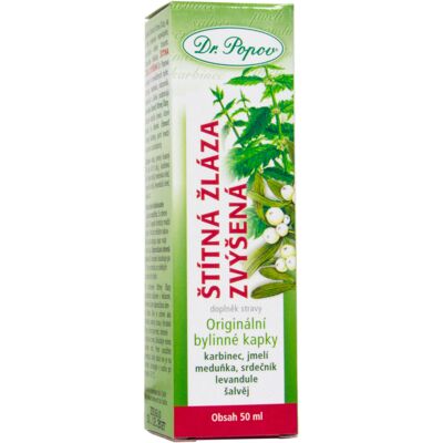 Dr. Popov Štítná žláza zvýšená bylinné kapky 50 ml Dr. Popov Štítná žláza zvýšená bylinné kapky 50 ml