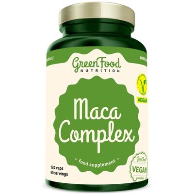 GreenFood Nutrition Maca Komplex - Bylinné Kapsle - 120 Kapslí GreenFood Nutrition Maca Komplex - Bylinné Kapsle - 120 Kapslí