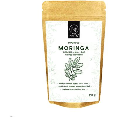 NATU Moringa BIO prášek 130 g NATU Moringa BIO prášek 130 g