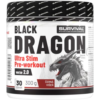 Survival Black Dragon Ultra Stim Pre-workout 300 g černá višeň Survival Black Dragon Ultra Stim Pre-workout 300 g černá višeň