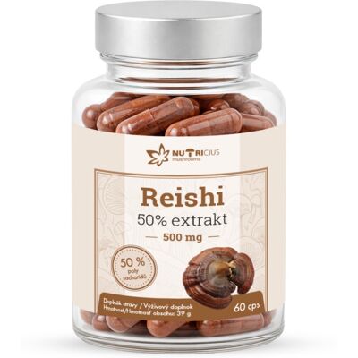 Nutricius Reishi 50% extrakt 500 mg 60 kapslí Nutricius Reishi 50% extrakt 500 mg 60 kapslí