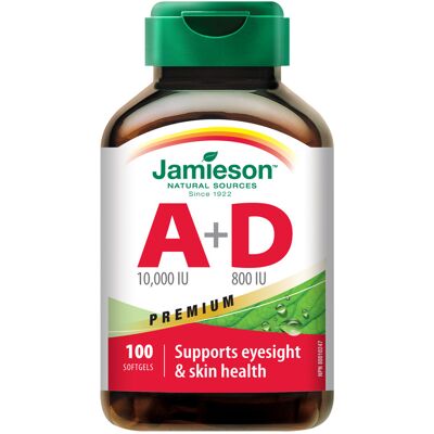 Jamieson Vitamin A D3 - Podporuje zdravou pokožku, kosti a zuby Jamieson Vitamin A D3 - Podporuje zdravou pokožku, kosti a zuby