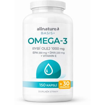 Allnature Basis + Omega 3 150+30 kapslí Allnature Basis + Omega 3 150+30 kapslí