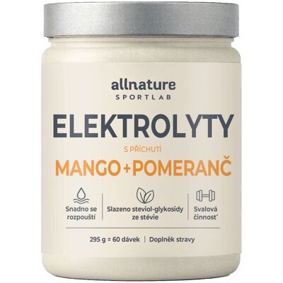Allnature Sportlab Elektrolyty mango + pomeranč 295 g Allnature Sportlab Elektrolyty mango + pomeranč 295 g