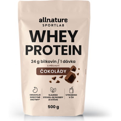 Allnature Sportlab Whey Protein Čokoláda 500 g Allnature Sportlab Whey Protein Čokoláda 500 g