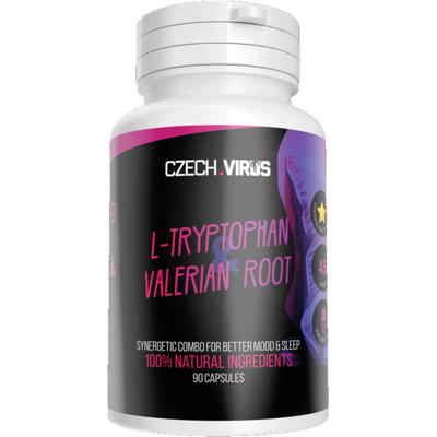 Czech Virus L-Tryptophan & Valerian Root - 90 kapslí Czech Virus L-Tryptophan & Valerian Root - 90 kapslí