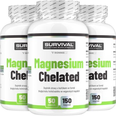 Survival Hořčík Magnesium Chelated 150 cps AKCE 2+1 Survival Hořčík Magnesium Chelated 150 cps AKCE 2+1