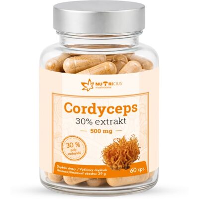 Nutricius Cordyceps 30% extrakt 500 mg 60 kapslí Nutricius Cordyceps 30% extrakt 500 mg 60 kapslí