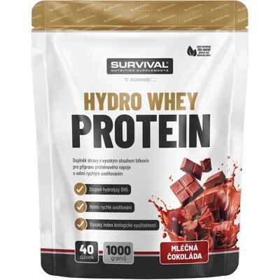 Survival Hydro Whey Protein 1000 g mléčná čokoláda Survival Hydro Whey Protein 1000 g mléčná čokoláda