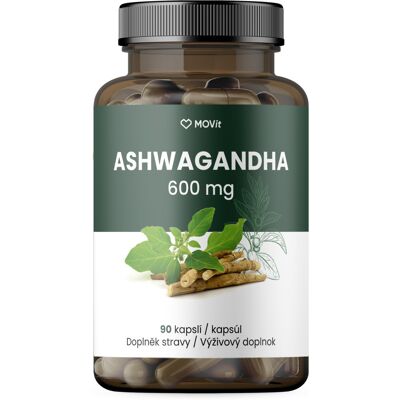 MOVit Energy Ashwagandha 600 mg 90 kapslí MOVit Energy Ashwagandha 600 mg 90 kapslí