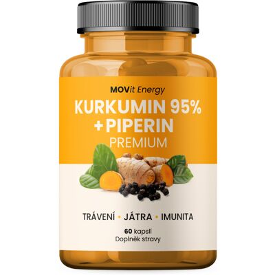 MOVIT ENERGY Kurkumin Extrakt 95% + Piperin - Dopňky MOVIT ENERGY Kurkumin Extrakt 95% + Piperin - Dopňky