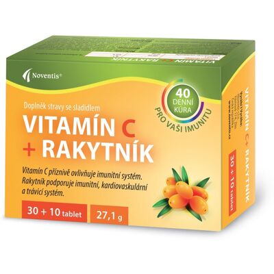 Noventis Vitamín C s rakytníkem 30+10 tablet Noventis Vitamín C s rakytníkem 30+10 tablet