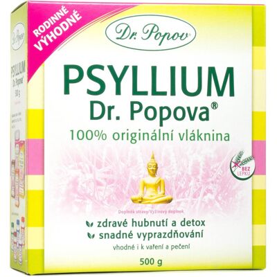 Dr. Popov indický Psyllium - Rozpustná vláknina, 500 g Dr. Popov indický Psyllium - Rozpustná vláknina, 500 g