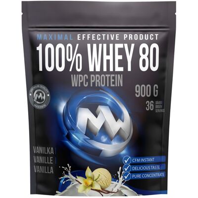 MAXXWIN 100% WHEY 80 vanilka 900 g MAXXWIN 100% WHEY 80 vanilka 900 g