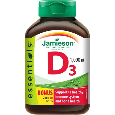 Jamieson Vitamin D3 1000IU - Vitaminy Jamieson Vitamin D3 1000IU - Vitaminy