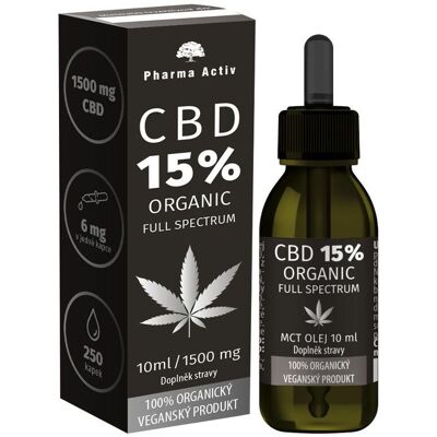 Pharma Activ CBD 15% ORGANIC 1500 mg Full Spectrum 10 ml Pharma Activ CBD 15% ORGANIC 1500 mg Full Spectrum 10 ml