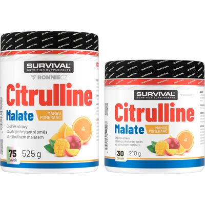 Survival Citrulline Malate - akce 525 g Mango-Pomeranč + 210 g Mango-Pomeranč ZDARMA Survival Citrulline Malate - akce 525 g Mango-Pomeranč + 210 g Mango-Pomeranč ZDARMA
