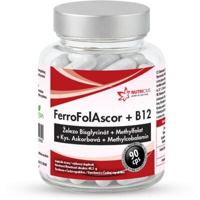 Nutricius FerroFolAscor + B12 90 kapslí Nutricius FerroFolAscor + B12 90 kapslí