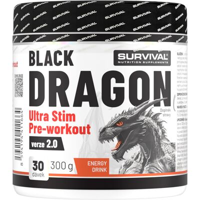 Survival Black Dragon Ultra Stim Pre-workout 300 g energy drink Survival Black Dragon Ultra Stim Pre-workout 300 g energy drink