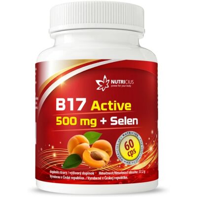 Nutricius B17 Active 500 mg + Selen 60 kapslí Nutricius B17 Active 500 mg + Selen 60 kapslí