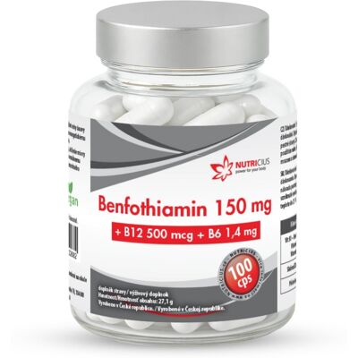 Nutricius Benfothiamin 150 mg 100 kapslí Nutricius Benfothiamin 150 mg 100 kapslí