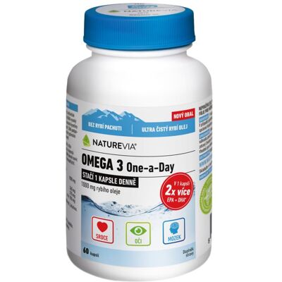 NatureVia Omega 3 Jeden den 1000 mg - Srdce, Zrak & Mozek NatureVia Omega 3 Jeden den 1000 mg - Srdce, Zrak & Mozek