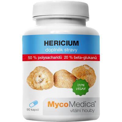 MycoMedica Hericium 50% 90 kapslí MycoMedica Hericium 50% 90 kapslí
