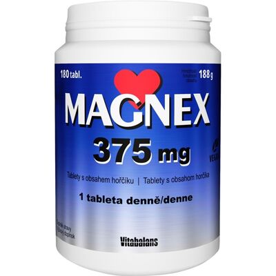 Vitabalans Oy Magnex 375 mg 180 tablet - Doplněk stravy Vitabalans Oy Magnex 375 mg 180 tablet - Doplněk stravy