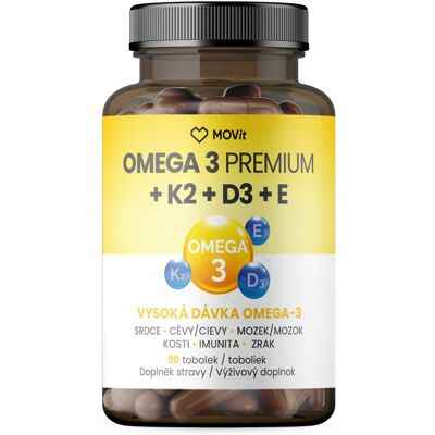 MOVit Omega 3 K2 D3 E Premium - Potravinový doplněk MOVit Omega 3 K2 D3 E Premium - Potravinový doplněk