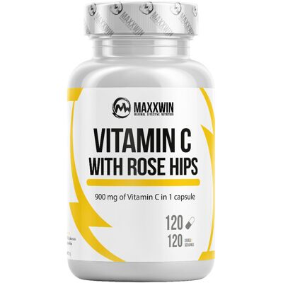 MAXXWIN Vitamin C 1000 with Rose hips 120 kapslí MAXXWIN Vitamin C 1000 with Rose hips 120 kapslí
