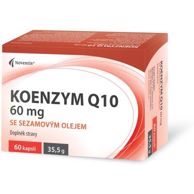 Noventis Koenzym Q10 60 mg Sezamový olej - Doplněk stravy Noventis Koenzym Q10 60 mg Sezamový olej - Doplněk stravy