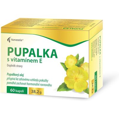 Noventis Pupalka s vitamínem E 60 kapslí Noventis Pupalka s vitamínem E 60 kapslí