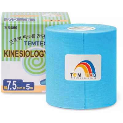 TEMTEX Kinesio tape Classic, modrá tejpovací páska 7,5cm x 5m TEMTEX Kinesio tape Classic, modrá tejpovací páska 7,5cm x 5m