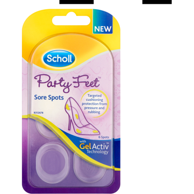 Scholl Party feet gelové polštářky do obuvi 6 ks Scholl Party feet gelové polštářky do obuvi 6 ks