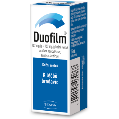 Duofilm Kožní roztok 15ml - Léčí Běžné bradavice Duofilm Kožní roztok 15ml - Léčí Běžné bradavice