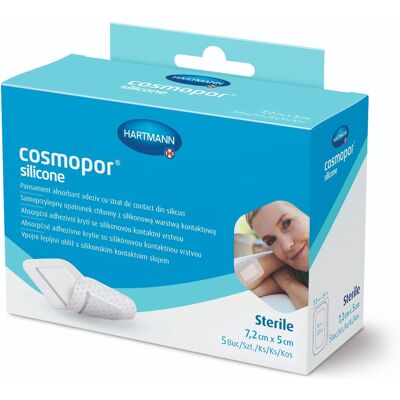 Cosmopor Silicone 7,2 x 5 cm 5 ks Cosmopor Silicone 7,2 x 5 cm 5 ks